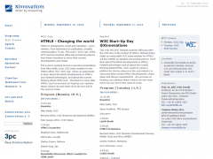 Screenshot: Ankündigung des W3C-Tages